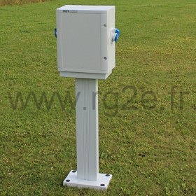 Borne de distribution d'énergie pour campings et marinas, sur pied, 2 à 4 prises_0