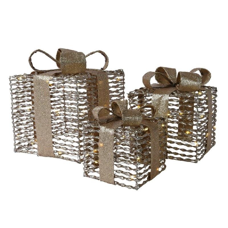 Cadeaux lumineux or 15+20+25cm - par 3_0
