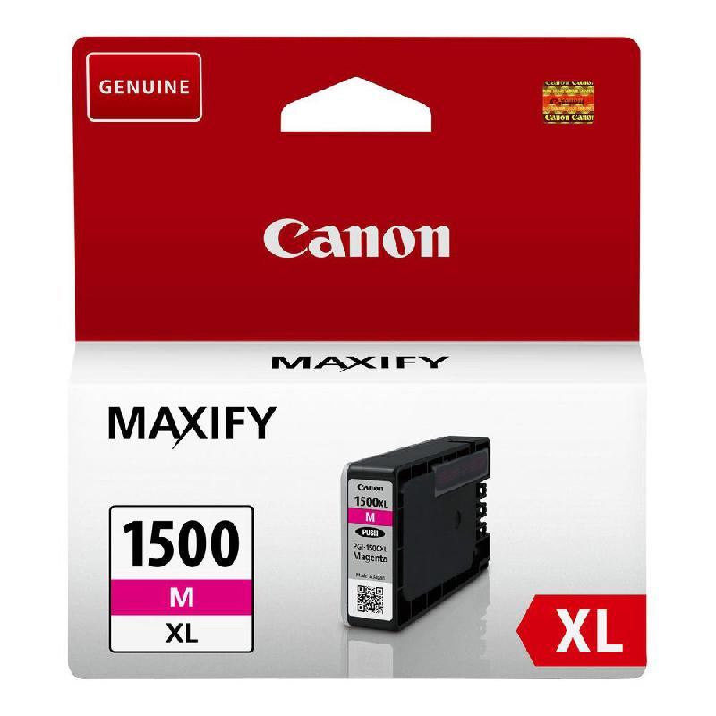 CANON PGI-1500XL M - 12 ML - A RENDEMENT ELEVE - MAGENTA - ORIGINALE - RESERVOIR D'ENCRE - POUR MAXIFY MB2050, MB2150, MB2155, MB2350, MB2750, MB2755