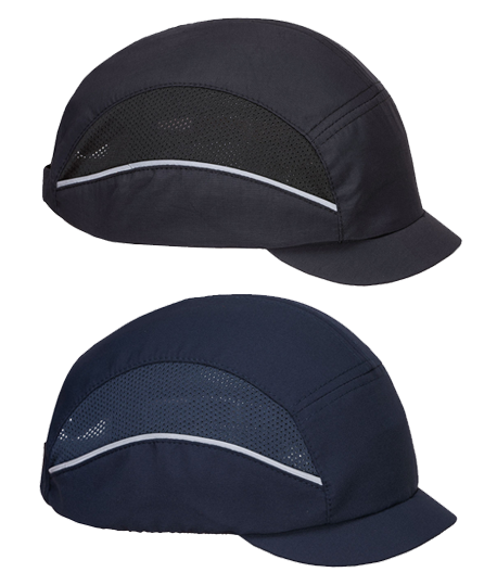 Casquette de sécurité respirante visière ultra courte, Coloris : Marine_0