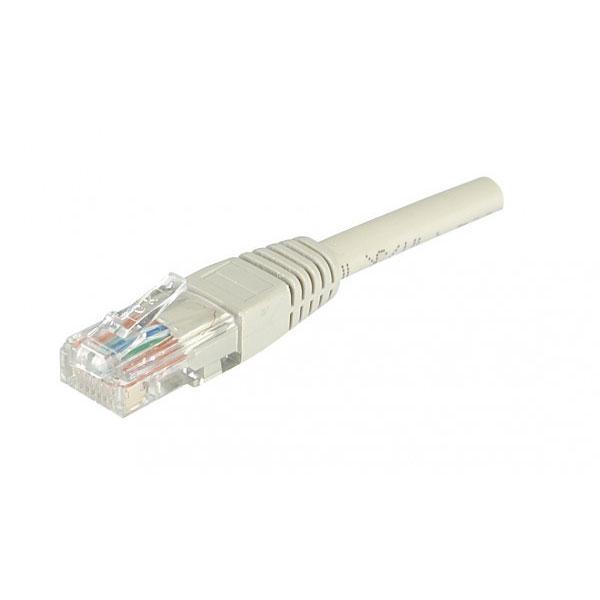 CORDON RJ45 CATEGORIE 6 U/UTP GRIS - 0,3 M