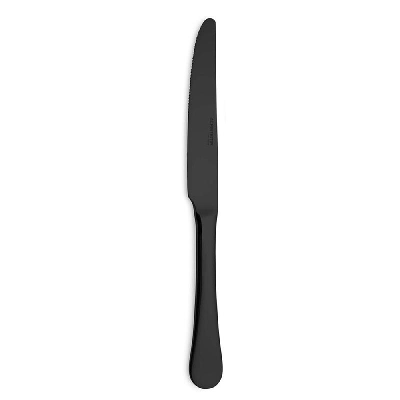 Couteau à dessert PVD noir inox 18/10 ép.3 mm personnalisable Vigo - par 1_0