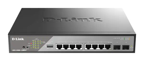 D-Link DSS-200G-10MPP/E commutateur réseau Géré L2 Gigabit Ethernet (10/100/1000) Connexion Ethernet_0