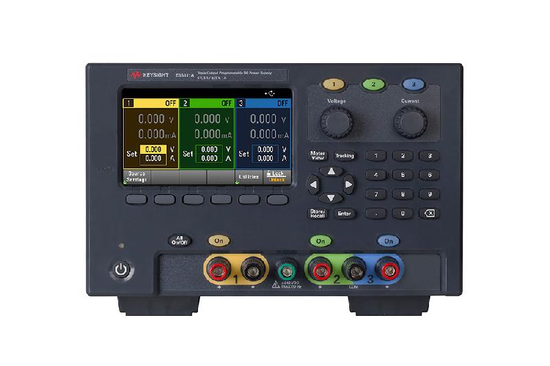 E36311A - Alimentation programmable 3 voies KEYSIGHT (1x 6V / 5 A - 1x 25V / 1A - 1x -25V / 1A) avec écran LCD couleur et haute précision_0
