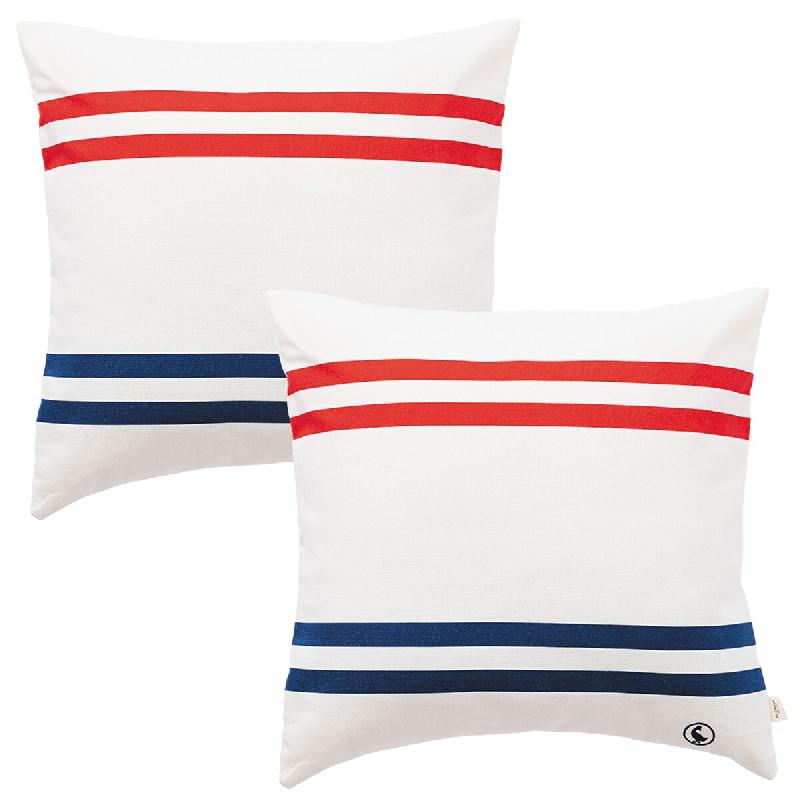 El Ganso - Set de 2 coussins 40x40cm 100% coton 300GSM - couleur écrue - blanc PK7340_0