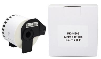 ETIQUETTES EN CONTINU PAPIER, 62 MM X 30,48M - LOT DE 2