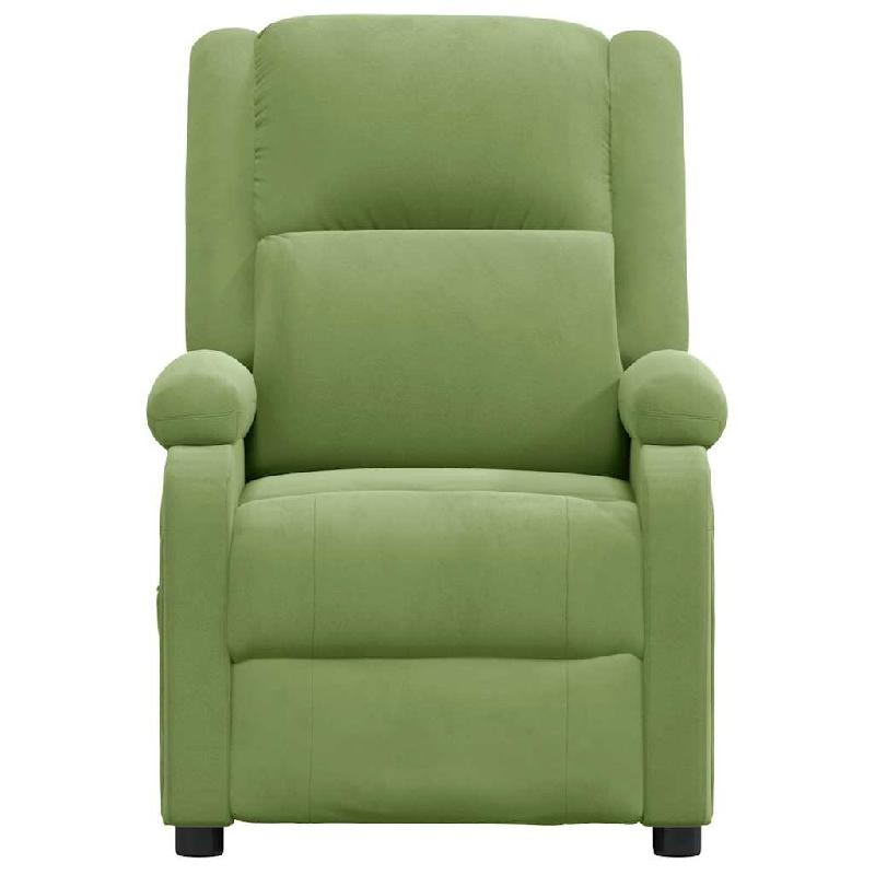 Fauteuil inclinable électrique vert clair velours Modèle Vervessa - 8720286936382_0