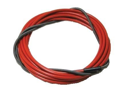 GAINE GUIDE-FIL ACIER ROUGE 4M POUR FIL DE 1M - ABRICOR BINZEL - 124.0031
