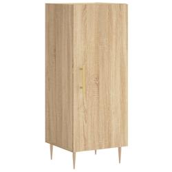 HELLOSHOP26 - Buffet bahut en bois d'ingénierie et métal - Chêne Sonoma - 34,5 x 34 x 90 cm - 3 compartiments - Cuisine, salon, salle de séjour_0