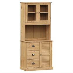 Helloshop26 - Buffet bahut commode armoire meuble de rangement organisateur cuisine salle de séjour salon haut 78 x 40 x 175 cm bois 02_0035657 - 300_0