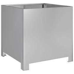 Helloshop26 - Jardinière bac lit surélevé plantes fleurs terrasse jardin 40 x 40 x 40 cm acier inoxydable Argent 02_0037548 - 3000213896497_0