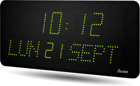 Horloge LED Style II 10 Date, alimentation 230V, WIFI, LED verte - BODET_0