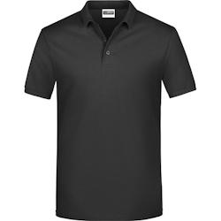 JAMES NICHOLSON, Polo homme, manches courtes, manches avec bande elasthanne, noir, XXXL, - XXXL noir 7865540441576_0