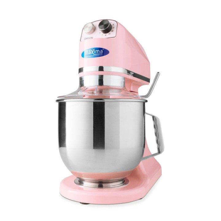 Mixer planétaire professionnel 7 L - 11 vitesses, 2 kg de pâte - rose_0