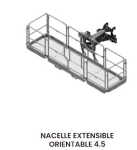 Nacelle extensible orientable pour chariot télescopique_0