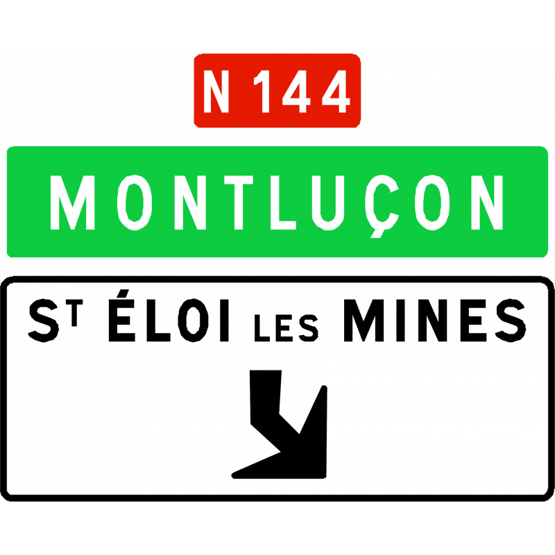 Panneau directionnel Da31e - Sortie non numérotée - WP Signalisation en résine thermoplastique_0