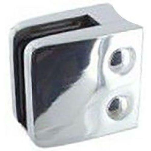 PINCES À VERRE CARRÉ 55X55 MM – SUPPORT ARRONDI – INOX 316 POLI DESIGN PRODUCTION