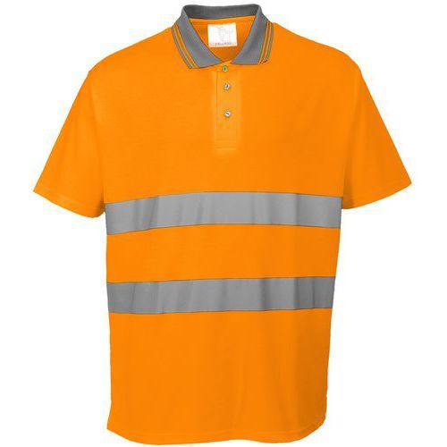 POLO HAUTE VISIBILITÉ EN COTON S171 ORANGE M - PORTWEST