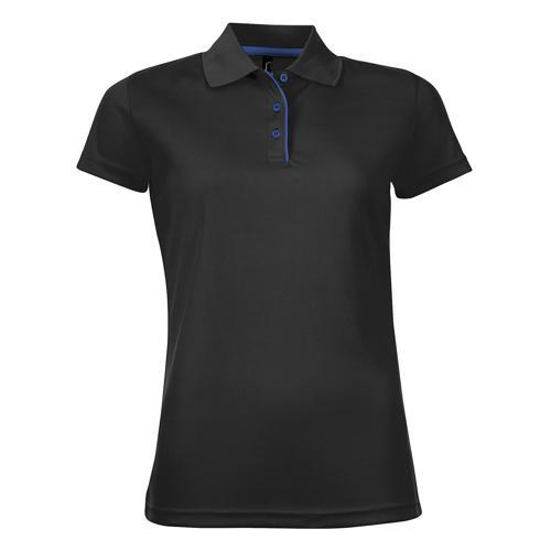 POLO PERSONNALISABLE FEMME NOIR MULTITECH PES