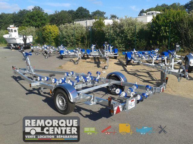 Porte bateau immergeable SUN WAY FAST - D2413 - PTAC : 1350Kg - Kit rouleaux - 1 essieu freiné - Reference -K3 356 184 3500 2 HD E_0
