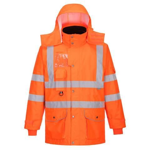PORTWEST RT27 PARKA HI-VIS 7-EN-1 ORANGE - TAILLE XS