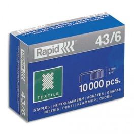 RAPID AGRAFES N°43/6 EN BOITE DE 10000