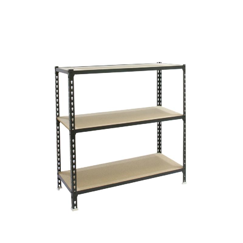 SimonRack Étagère Rangement 1000x900x500 mm, 3 niveaux, plateaux en bois, charge 150 kg par niveau, Anthracite - Maderclick - métal 8425437099014_0