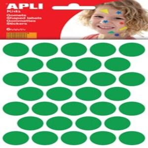 Stickers Apli Kids, diamètre des cercles 20 mm, blister contenant 180 pièces, vert - bleu papier 8410782132288_0