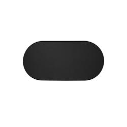 Stil Casa, set de 12 chemins de table unicolores, cousus en polyuréthane laminé, 78xh. 38 cm, finition saffiano noir. - RUN7838-SA-N_0