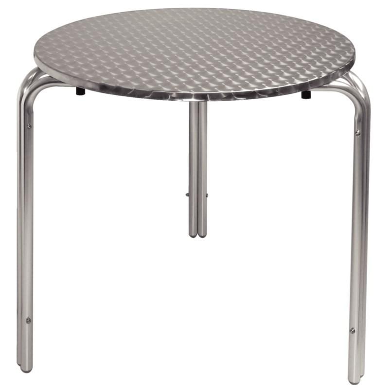 TABLE DE BISTRO - Ø 70 CM - ACIER INOX PROFESSIONNEL_0