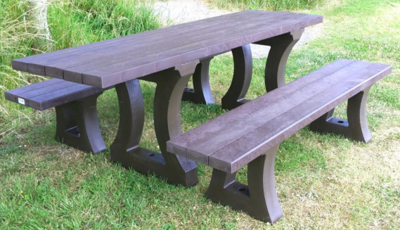 Table pique-nique Arizona PMR - plastique composite - 240 x 62 x 76 cm - livrée montée ou en kit_0