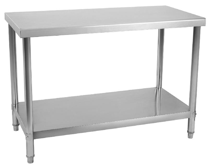 TABLE DE TRAVAIL PROFESSIONNELLE ACIER INOX PIEDS AJUSTABLE 100 X 70 CM 3614081_0