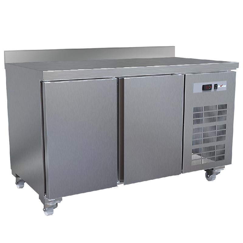 Table frigorifique ventilé 2 portes gn 1/1 260 l sur roues avec dos... - PWR-MGN2-V/R2-BA-LIQ_0