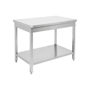 Table inox - Largeur M (L=810-1210mm) - Avec étagère basse Inconnue TBLLMP70EtagPied_0