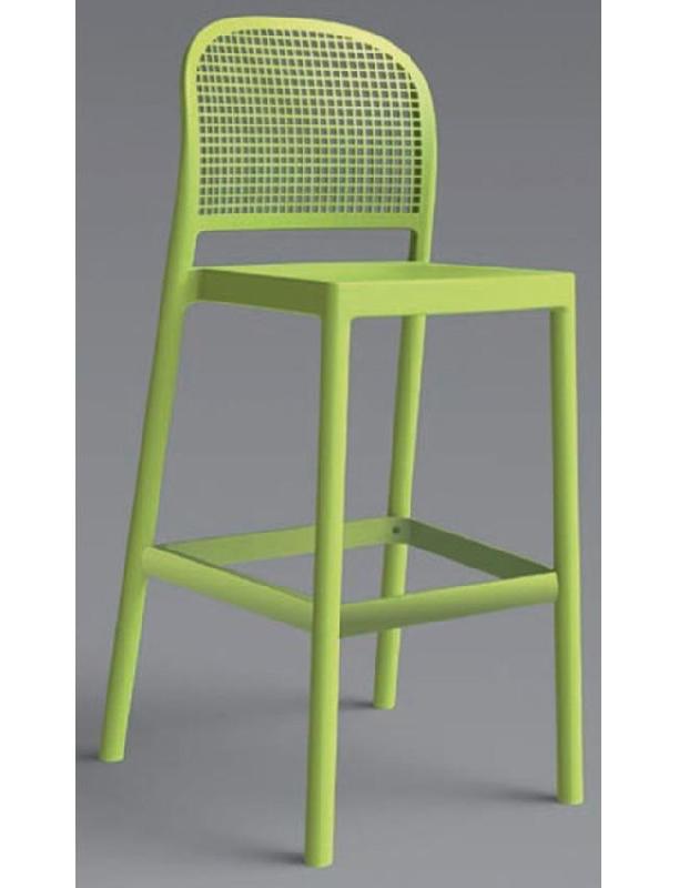Tabouret de bar Ambrine - châssis métal injecté polymère et assise en Technopolymère_0