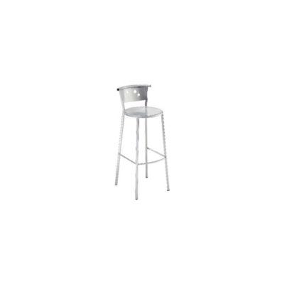 Tabouret de bar Bella Moon, aluminium, argent, 80 cm de hauteur_0