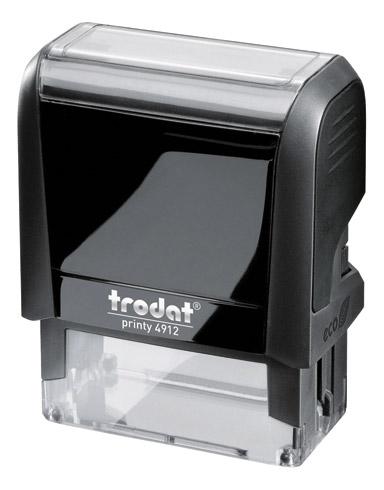 TAMPON TEXTE PERSONNALISABLE PRINTY 4912 TRODAT MONOCHROME 4 LIGNES - NOIR