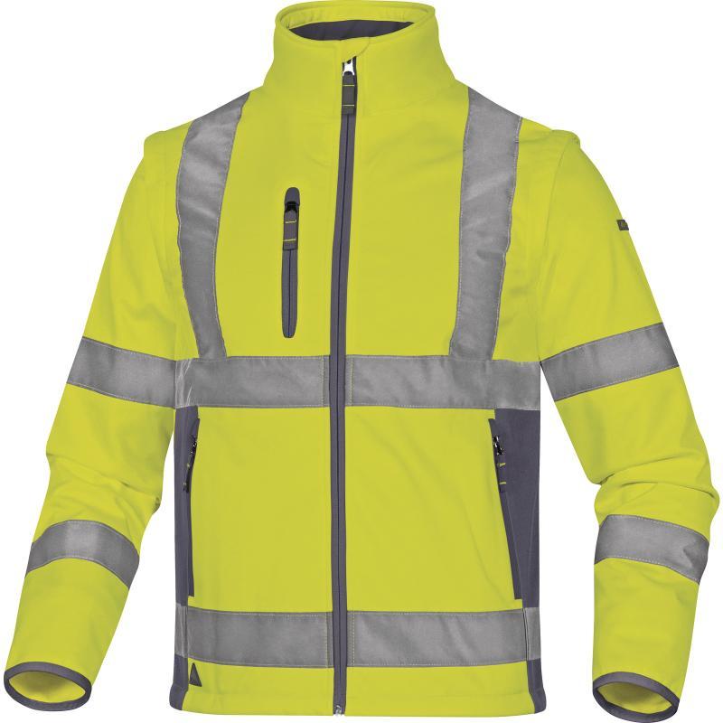 Veste réfléchissante haute visibilité - Classe 2 et 3 - Softshell 3 couches - Manches amovibles_0
