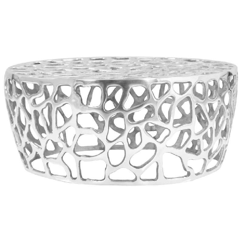 VidaXL Table basse Aluminium moulé 70x30 cm Argenté Modèle Atlas Office Pro Industriel - 246513_0