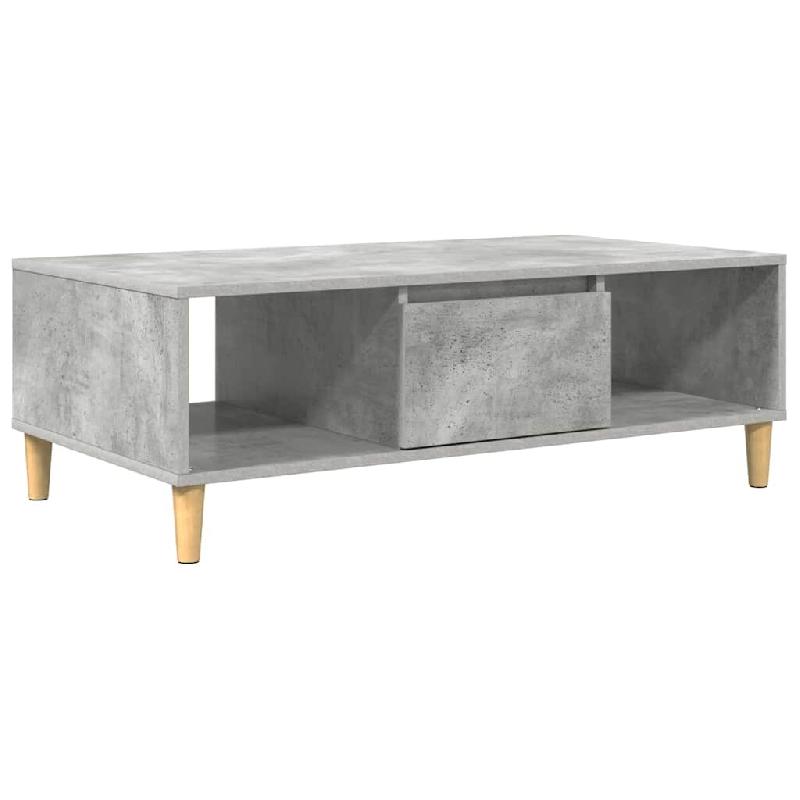 VidaXL Table basse Gris béton 102 x 55 x 35 cm Bois d'ingénierie Modèle Polaris Atelier - 876192_0