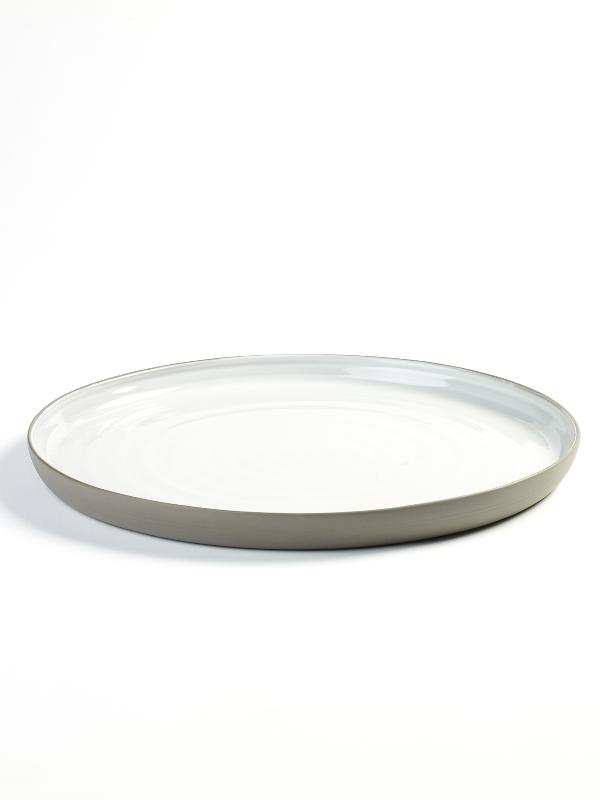 ASSIETTE PLATE ROND TAUPE PORCELAINE Ø 31 CM DUSK SERAX