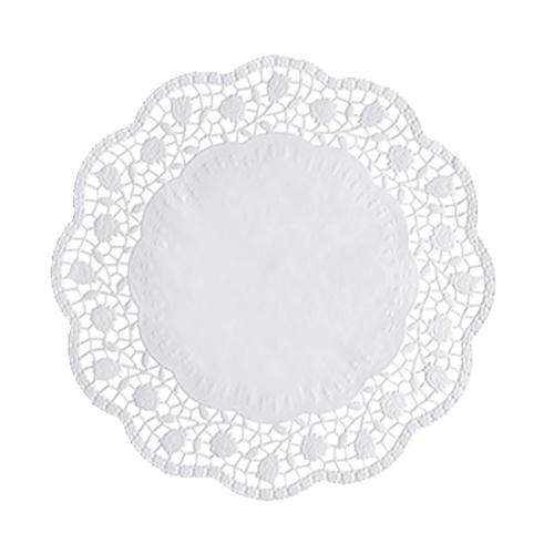 100 DENTELLES PAPSTAR, RONDES, Ø 28 CM, BLANCHES