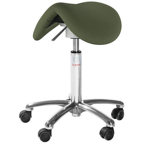 SIÈGE MINI FLEXMATIC - TISSU CURA - HAUT - VERT/JAUNE - GLOBAL PROFESSIONAL SEATING