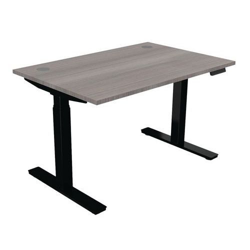 BUREAU HAUT.RÉGLABLE ÉLECTR. EVO 120X80 CM CÈDRE/NOIR - BURONOMIC