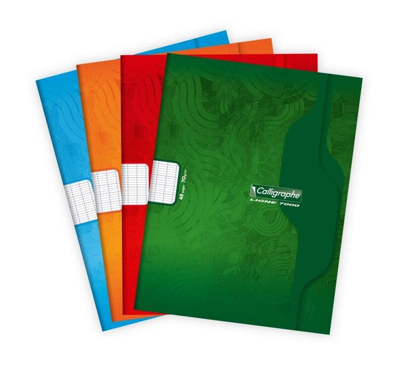Calligraphe Lot de 20 Cahier Ligne 7000 17x22, 48p./24 feuilles 70 g/m² piquées, Séyès - 3210330070049_0