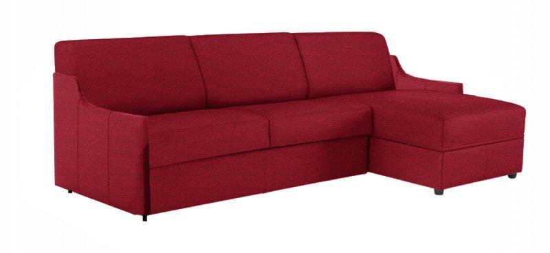 CANAPÉ D'ANGLE LUNA EXPRESS 160*197 *16 CM ACCOUDOIRS ULTRA FINS TWEED ROUGE_0