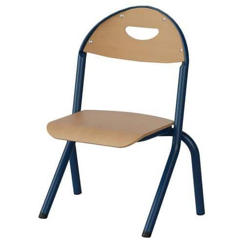 CHAISE MALIBU AST - T1 - ASS/DOS HÊTRE / ALU BLEU 5005 - MANUTAN EXPERT