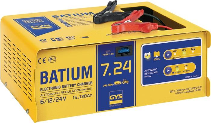Chargeur de batterie BATIUM 7-24 GYS - 6/12/24 V - Chargement automatique et maintien - 11 A effectif / 3-7 A arithmétique_0