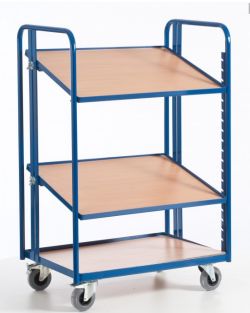 Chariot porte-bacs Norme Europe - Kalidesk - 200 kg - Plateaux inclinables - CC001-0464_0