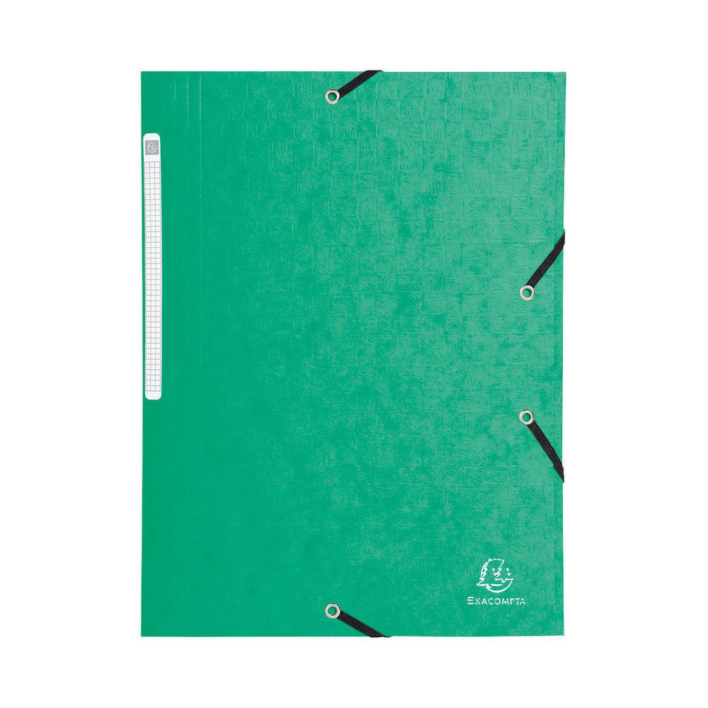 CHEMISE EXACOMPTA SCOTTEN NATURE FUTURE A4 A 3 RABATS AVEC ELASTIQUE DE RETENUE - 240 X 320 MM - CARTON COMPRIME - VERT